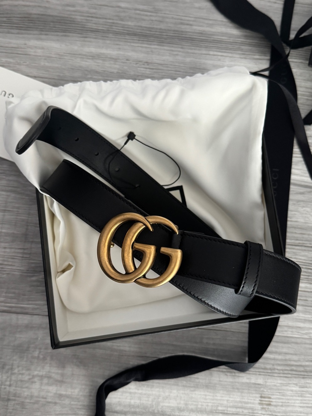 Gucci Marmont Double G Leather Belt – Brand New - Picture 2 of 5